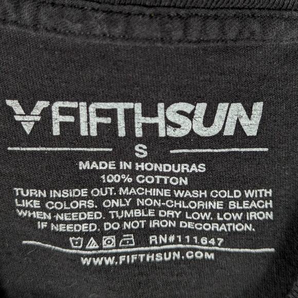 Fifth Sun Small Cat Fireworks Graphic Tee Black 100% Cotton Funny Novelty Shirt - Picture 3 of 4